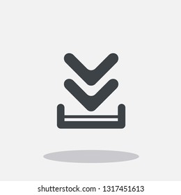 Elevator going down vector icon