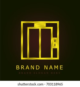 Elevator golden metallic logo