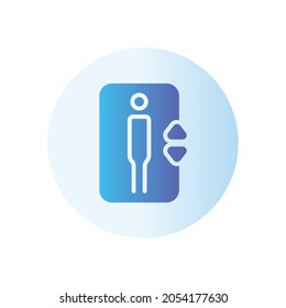 Elevator gradient icon isolated on white background
