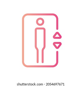 Elevator gradient icon isolated on white background
