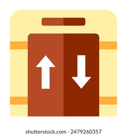 Elevator hotel travel holiday icion illustration