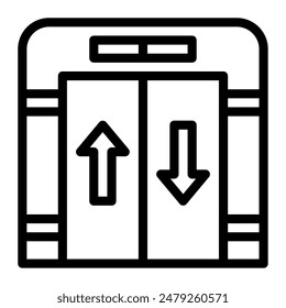 Elevator hotel travel holiday icion illustration