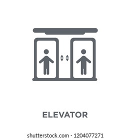 Elevator icon. Elevator design concept from Hotel collection. Simple element vector illustration on white background.