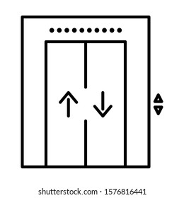 Elevator icon design. Lift icon in trendy flat style design. Vector illustration.