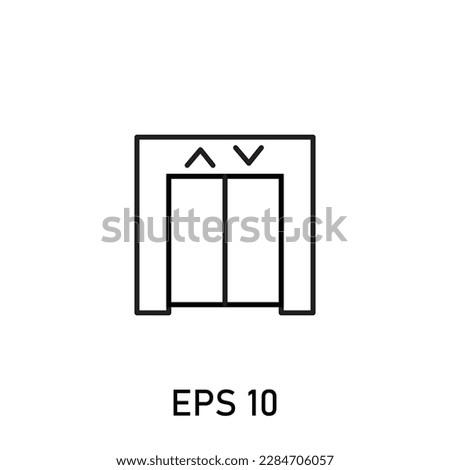 Elevator icon editable stroke 10