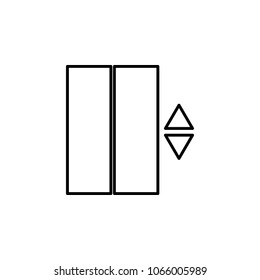 elevator icon. Element of otel and motels for mobile concept and web apps. Thin line icon for website design and development, app development. Premium icon on white background