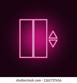 elevator icon. Elements of hotel in neon style icons. Simple icon for websites, web design, mobile app, info graphics