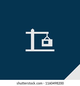 Elevator icon. emblem isolated on dark blue background. elevator icon in filled style for graphic and web design, logo, ui/ux design