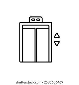 ícone de elevador Símbolo isolado do logotipo plano