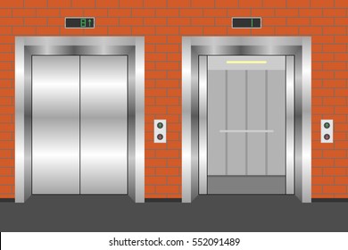 Elevator, elevator icon, floor, building, lifting, ladder, transportation. Flat design, vector illustration, vector.