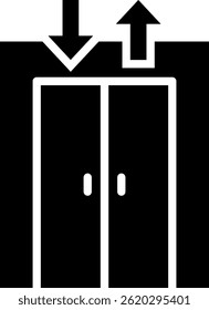 Elevator Icon Glyph Vector Illustration