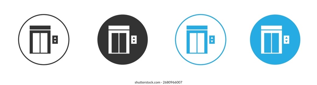 Icono de ascensor. Plantilla de diseño de iconos gráficos