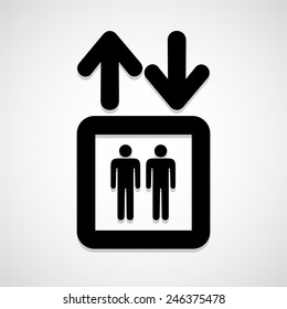 Elevator icon great for any use. Vector EPS10.
