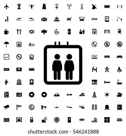 elevator icon illustration isolated vector sign symbol