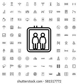 elevator icon illustration isolated vector sign symbol. Airport icons set.