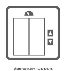 Elevator icon isolated on background. Modern flat pictogram, business, marketing, internet concept. Trendy Simple vector symbol for web site design or button to mobile app. Logo illustration