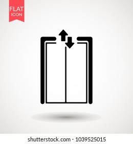 Elevator icon isolated on background. Lift icon vector. Modern flat pictogram, business, marketing, internet concept. Symbol for web site design or button to mobile app. Logo illustration