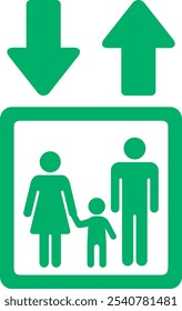 The elevator icon isolated on white background