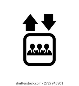 Elevator icon isolated on white background