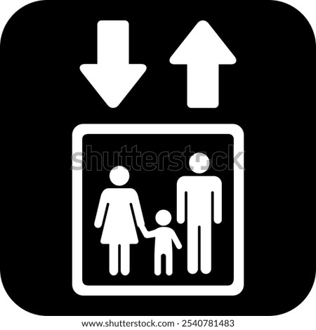 The elevator icon isolated on white background