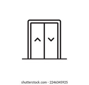 Elevator icon Lift symbols vector for app web banner logo icon button - Vector