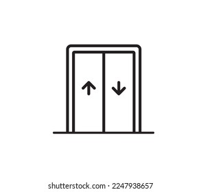 Icono de elevador Símbolos de elevación vector para la aplicación símbolo del logo de la pancarta web botón - Vector