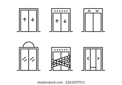 Elevator icon Lift symbols vector for app web banner logo icon button - Vector