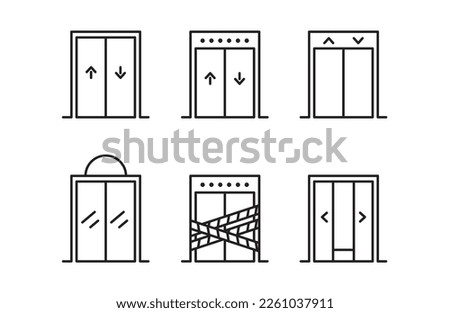 Elevator icon Lift symbols vector for app web banner logo icon button - Vector