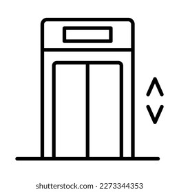 Elevator Icon Logo Design Vector Template Illustration Sign And Symbol Pixels Perfect