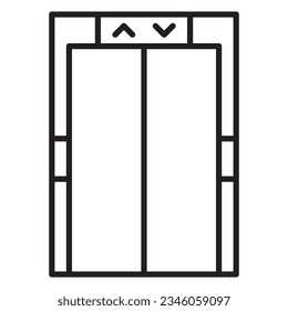 Elevator-Symbol oder Logo-Illustration, schwarz