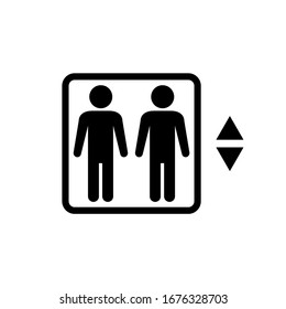 Elevator icon, logo isolated on white background