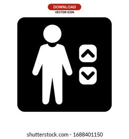 elevator icon or logo isolated sign symbol vector illustration - high quality black style vector icons
