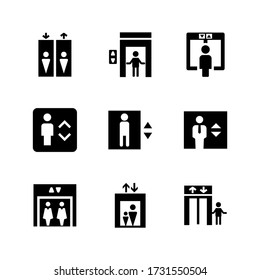 elevator  icon or logo isolated sign symbol vector illustration - Collection of high quality black style vector icons
