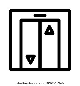 icono del elevador o logotipo símbolo de signo aislado ilustración vectorial - iconos vectoriales de estilo negro de alta calidad
