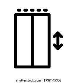 Elevator Icon Or Logo Isolated Sign Symbol Vector Illustration - High Quality Black Style Vector Icons
