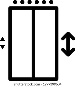 elevator icon or logo isolated sign symbol vector illustration