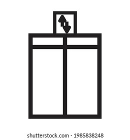 elevator icon or logo isolated sign symbol vector illustration,vector icon with high quality black outline.