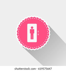 elevator icon with long shadow