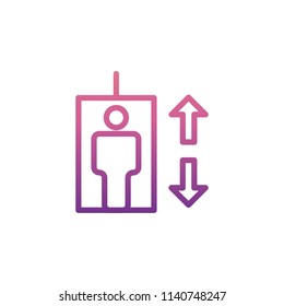 elevator icon in Nolan style