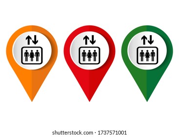 Elevator icon on a white background. Vector illustration	
