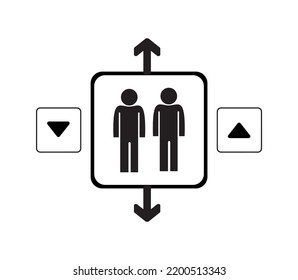 elevator icon on white background