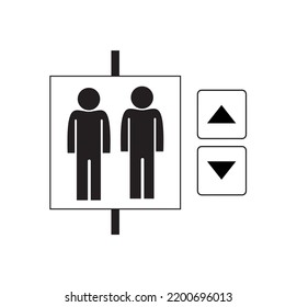 elevator icon on white background