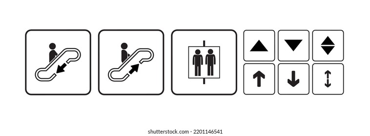 elevator icon on white background
