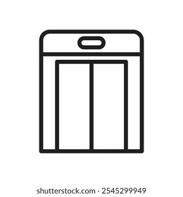 Signo de conjunto de contorno de icono de ascensor