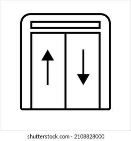 elevator icon outline style design. lift icon or logo. high quality black style