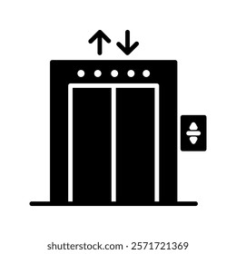 elevator icon outline style design. elevator vector illustration. isolated on white background