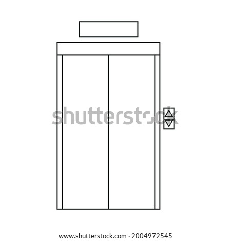 elevator icon outline style design. elevator vector illustration. 