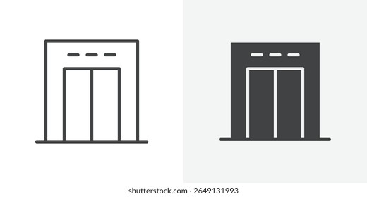 Icono de ascensor Contorno de signo de Vector