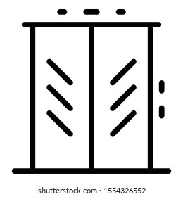 Elevator icon. Outline elevator vector icon for web design isolated on white background