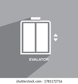 icono del ascensor, vector de icono de bienes inmuebles